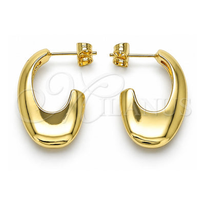 Oro Laminado Small Hoop, Gold Filled Style Polished, Golden Finish, 02.163.0304.16