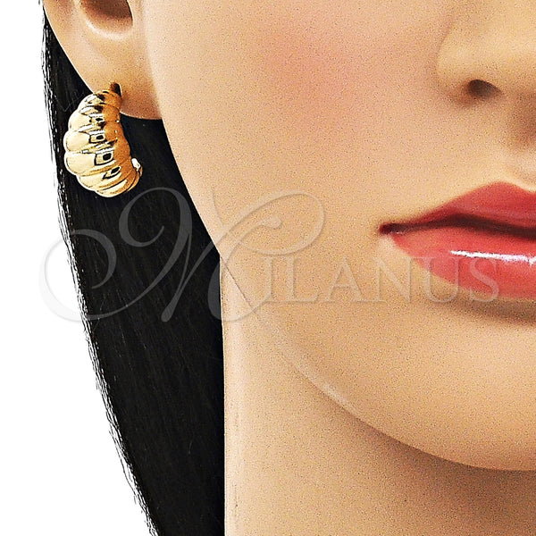 Gold Filled Hoop Earrings — Small Hoop Polished 02. — alternate product view — SKU 154702 | Oro Laminado aretes de aro — Small Hoop pulido 02. — SKU 154702