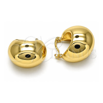 Oro Laminado Small Hoop, Gold Filled Style Hollow Design, Polished, Golden Finish, 02.195.0272.25