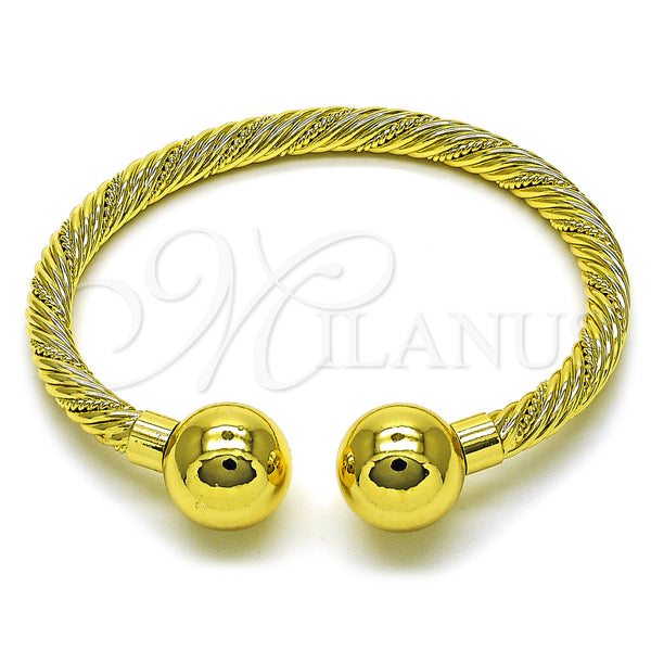 Gold Filled Jewelry — Individual Bangle Ball and Twist Design Polished 07. — main product view — SKU 154736 | Oro Laminado joyería — Individual Bangle Ball and Twist diseño pulido 07. — SKU 154736