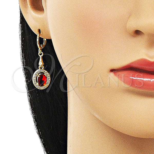 Gold Filled Ring — Long Earring Cluster Design with White Micro Pave — alternate product view — SKU 154753 | Oro Laminado anillo — Long Earring Cluster diseño with blanco Micro Pave — SKU 154753