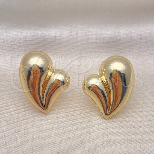 Gold Filled Ring — Stud Earring Heart and Hollow Design Polished 02. — alternate product view — SKU 154792 | Oro Laminado anillo — Stud Earring corazón and Hollow diseño pulido 02. — SKU 154792