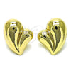 Gold Filled Ring — Stud Earring Heart and Hollow Design Polished 02. — alternate product view — SKU 154792 | Oro Laminado anillo — Stud Earring corazón and Hollow diseño pulido 02. — SKU 154792