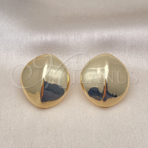Oro Laminado Stud Earring, Gold Filled Style Polished, Golden Finish, 02.385.0043