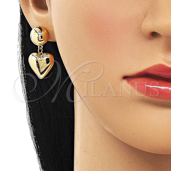 Gold Filled Ring — Dangle Earring Heart Design Polished 02. — alternate product view — SKU 154798 | Oro Laminado anillo — Dangle Earring corazón diseño pulido 02. — SKU 154798