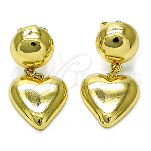 Gold Filled Ring — Dangle Earring Heart Design Polished 02. — main product view — SKU 154798 | Oro Laminado anillo — Dangle Earring corazón diseño pulido 02. — SKU 154798
