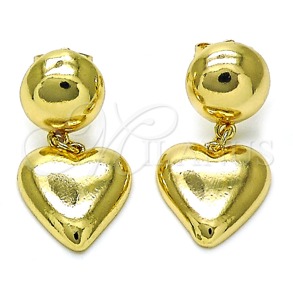 Gold Filled Ring — Dangle Earring Heart Design Polished 02. — main product view — SKU 154798 | Oro Laminado anillo — Dangle Earring corazón diseño pulido 02. — SKU 154798
