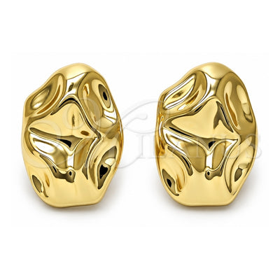 Oro Laminado Stud Earring, Gold Filled Style Polished, Golden Finish, 02.385.0052