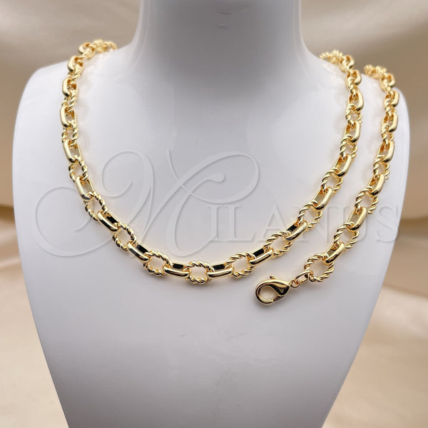 Gold Filled Bracelet — Necklace and Bracelet Twist Design Polished 06. — alternate product view — SKU 154856 | Oro Laminado brazalete — Necklace and Bracelet Twist diseño pulido 06. — SKU 154856
