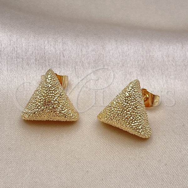 Gold Filled Ring — Stud Earring Matte 02. — alternate product view — SKU 154861 | Oro Laminado anillo — Stud Earring Matte 02. — SKU 154861