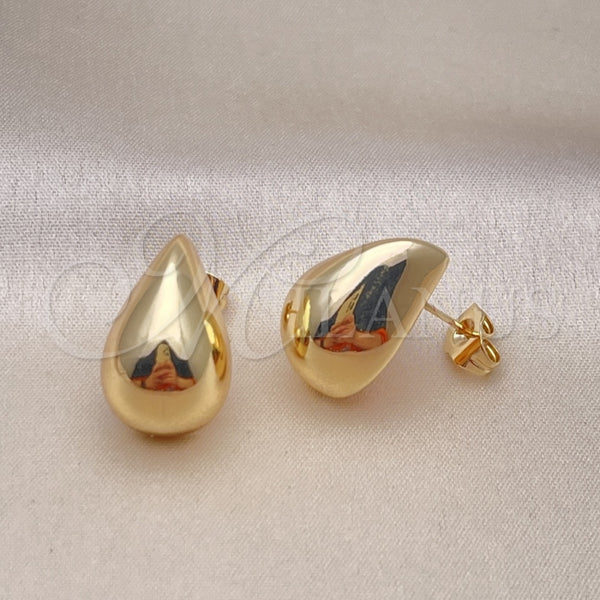 Gold Filled Ring — Stud Earring Teardrop Design Polished 02. — main product view — SKU 154863 | Oro Laminado anillo — Stud Earring Teardrop diseño pulido 02. — SKU 154863