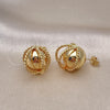 Gold Filled Ring — Stud Earring Ball and Twist Design Polished 02. — alternate product view — SKU 154864 | Oro Laminado anillo — Stud Earring Ball and Twist diseño pulido 02. — SKU 154864