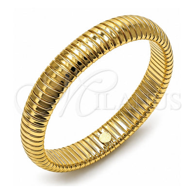 Oro Laminado Fancy Bracelet, Gold Filled Style Expandable Bead Design, Polished, Golden Finish, 03.213.0252.08 (12 MM Thickness, 8 Inches Length)