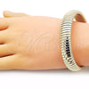 Oro Laminado Fancy Bracelet, Gold Filled Style Expandable Bead Design, Polished, Golden Finish, 03.213.0253.08 (14 MM Thickness, 8 Inches Length)