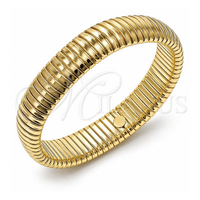 Oro Laminado Fancy Bracelet, Gold Filled Style Expandable Bead Design, Polished, Golden Finish, 03.213.0253.08 (14 MM Thickness, 8 Inches Length)