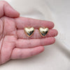 Gold Filled Ring — Stud Earring Heart Design Polished 02. — alternate product view — SKU 154886 | Oro Laminado anillo — Stud Earring corazón diseño pulido 02. — SKU 154886