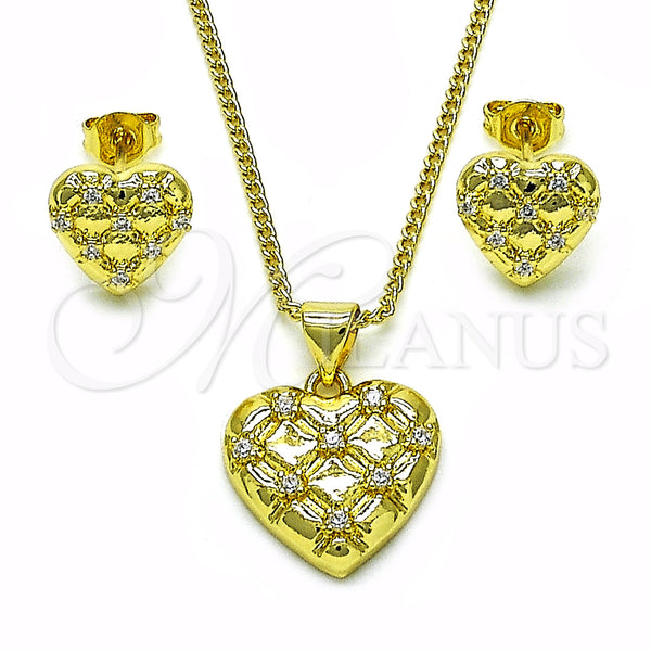 Gold Filled Ring — Earring and Pendant Adult Set Heart Design with — main product view — SKU 154896 | Oro Laminado anillo — Earring and Pendant Adult Set corazón diseño with — SKU 154896