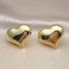 Oro Laminado Stud Earring, Gold Filled Style Chunky Design, Polished, Golden Finish, 02.341.0179