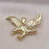 Oro Laminado Religious Pendant, Gold Filled Style Eagle Design, Diamond Cutting Finish, Golden Finish, 05.213.0144