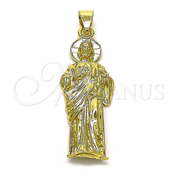 Gold Filled Pendant — Religious Pendant San Judas Design Diamond Cutting 05. — main product view — SKU 154930 | Oro Laminado dije — Religious Pendant San Judas diseño Diamond Cutting 05. — SKU 154930