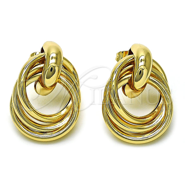 Gold Filled Ring — Stud Earring Hollow Design Polished 02. — alternate product view — SKU 155024 | Oro Laminado anillo — Stud Earring Hollow diseño pulido 02. — SKU 155024