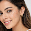 Oro Laminado Stud Earring, Gold Filled Style Hollow Design, Polished, Golden Finish, 02.196.0120
