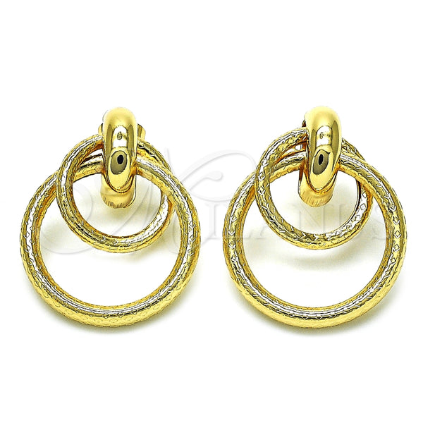 Gold Filled Ring — Stud Earring Hollow Design Diamond Cutting 02. — main product view — SKU 155026 | Oro Laminado anillo — Stud Earring Hollow diseño Diamond Cutting 02. — SKU 155026