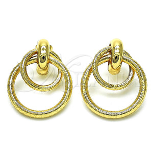 Gold Filled Ring — Stud Earring Hollow Design Diamond Cutting 02. — main product view — SKU 155026 | Oro Laminado anillo — Stud Earring Hollow diseño Diamond Cutting 02. — SKU 155026