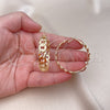 Oro Laminado Medium Hoop, Gold Filled Style Curb Design, Polished, Golden Finish, 02.196.0116.1.40