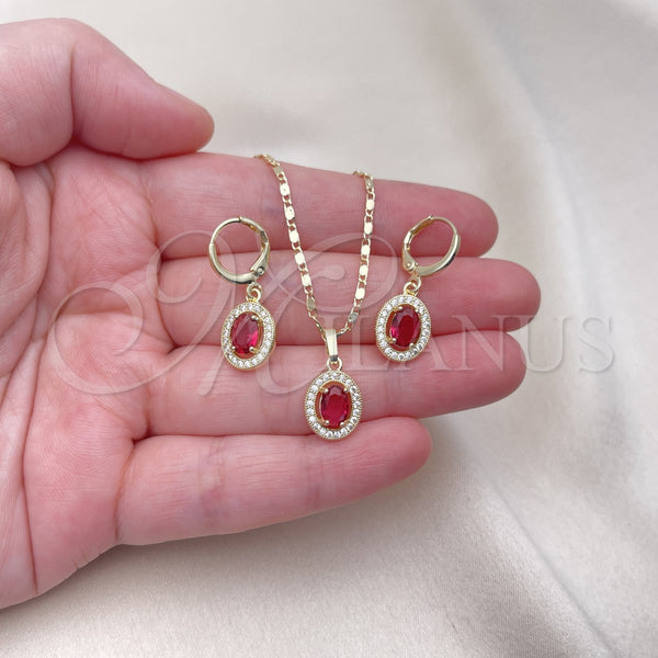 Gold Filled Ring — Earring and Pendant Adult Set Cluster Design with — alternate product view — SKU 155069 | Oro Laminado anillo — Earring and Pendant Adult Set Cluster diseño with — SKU 155069