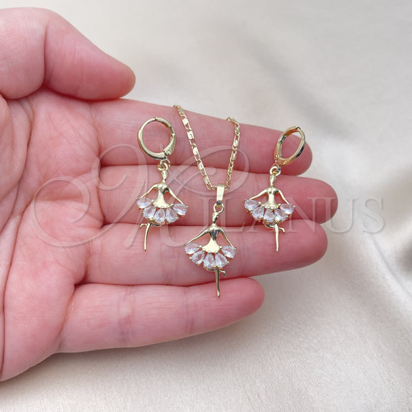 Gold Filled Ring — Earring and Pendant Adult Set Little Girl Design — alternate product view — SKU 155075 | Oro Laminado anillo — Earring and Pendant Adult Set Little Girl diseño — SKU 155075