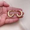 Oro Laminado Small Hoop, Gold Filled Style Hollow Design, Polished, Golden Finish, 02.163.0311.25