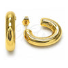 Oro Laminado Small Hoop, Gold Filled Style Hollow Design, Polished, Golden Finish, 02.163.0311.25