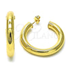 Oro Laminado Medium Hoop, Gold Filled Style Polished, Golden Finish, 02.163.0312.40