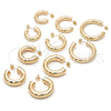 Oro Laminado Medium Hoop, Gold Filled Style Hollow Design, Polished, Golden Finish, 02.163.0313.30