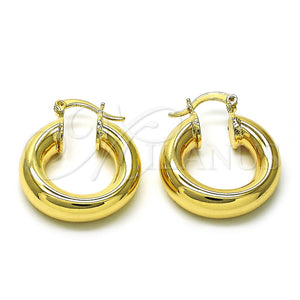 Gold Filled Hoop Earrings — Small Hoop Hollow Design Polished 02. — main product view — SKU 155103 | Oro Laminado aretes de aro — aro pequeño Hollow diseño pulido 02. — SKU 155103