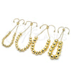 Oro Laminado Adjustable Bolo Bracelet, Gold Filled Style Ball and Disco Design, with White Cubic Zirconia, Diamond Cutting Finish, Golden Finish, 03.368.0096.11 (12 MM Thickness, 11 Inches Length)