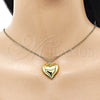 Oro Laminado Fancy Pendant, Gold Filled Style Heart Design, Polished, Golden Finish, 05.368.0001