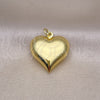 Oro Laminado Fancy Pendant, Gold Filled Style Heart Design, Polished, Golden Finish, 05.368.0001