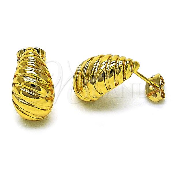 Gold Filled Ring — Stud Earring Teardrop Design Diamond Cutting 02. — main product view — SKU 155145 | Oro Laminado anillo — Stud Earring Teardrop diseño Diamond Cutting 02. — SKU 155145