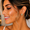 Gold Filled Ring — Stud Earring Teardrop Design with White Micro Pave — alternate product view — SKU 155148 | Oro Laminado anillo — Stud Earring Teardrop diseño with blanco Micro Pave — SKU 155148