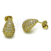 Gold Filled Ring — Stud Earring Teardrop Design with White Micro Pave — alternate product view — SKU 155148 | Oro Laminado anillo — Stud Earring Teardrop diseño with blanco Micro Pave — SKU 155148