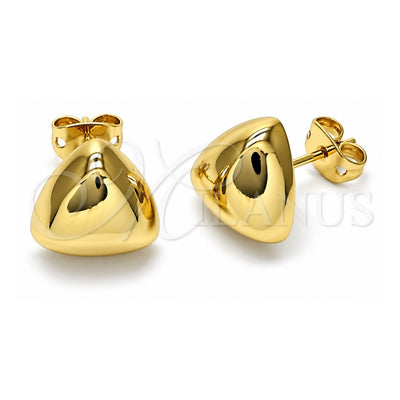 Oro Laminado Stud Earring, Gold Filled Style Polished, Golden Finish, 02.342.0330