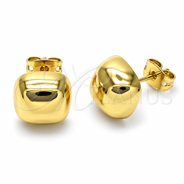 Oro Laminado Stud Earring, Gold Filled Style Polished, Golden Finish, 02.342.0331
