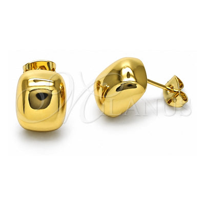 Oro Laminado Stud Earring, Gold Filled Style Polished, Golden Finish, 02.342.0332