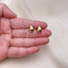 Gold Filled Ring — Stud Earring Teardrop Design Polished 02. — alternate product view — SKU 155153 | Oro Laminado anillo — Stud Earring Teardrop diseño pulido 02. — SKU 155153
