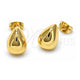 Oro Laminado Stud Earring, Gold Filled Style Teardrop Design, Polished, Golden Finish, 02.342.0334