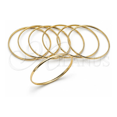 Oro Laminado Semanario Bangle, Gold Filled Style Polished, Golden Finish, 07.298.0001.05 (03 MM Thickness, Size 5 (2.50 Diameter))