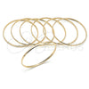 Oro Laminado Semanario Bangle, Gold Filled Style Polished, Golden Finish, 07.298.0001.05 (03 MM Thickness, Size 5 (2.50 Diameter))