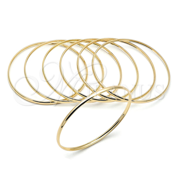 Oro Laminado Semanario Bangle, Gold Filled Style Polished, Golden Finish, 07.298.0001.06 (03 MM Thickness, Size 6 (2.75 Diameter))